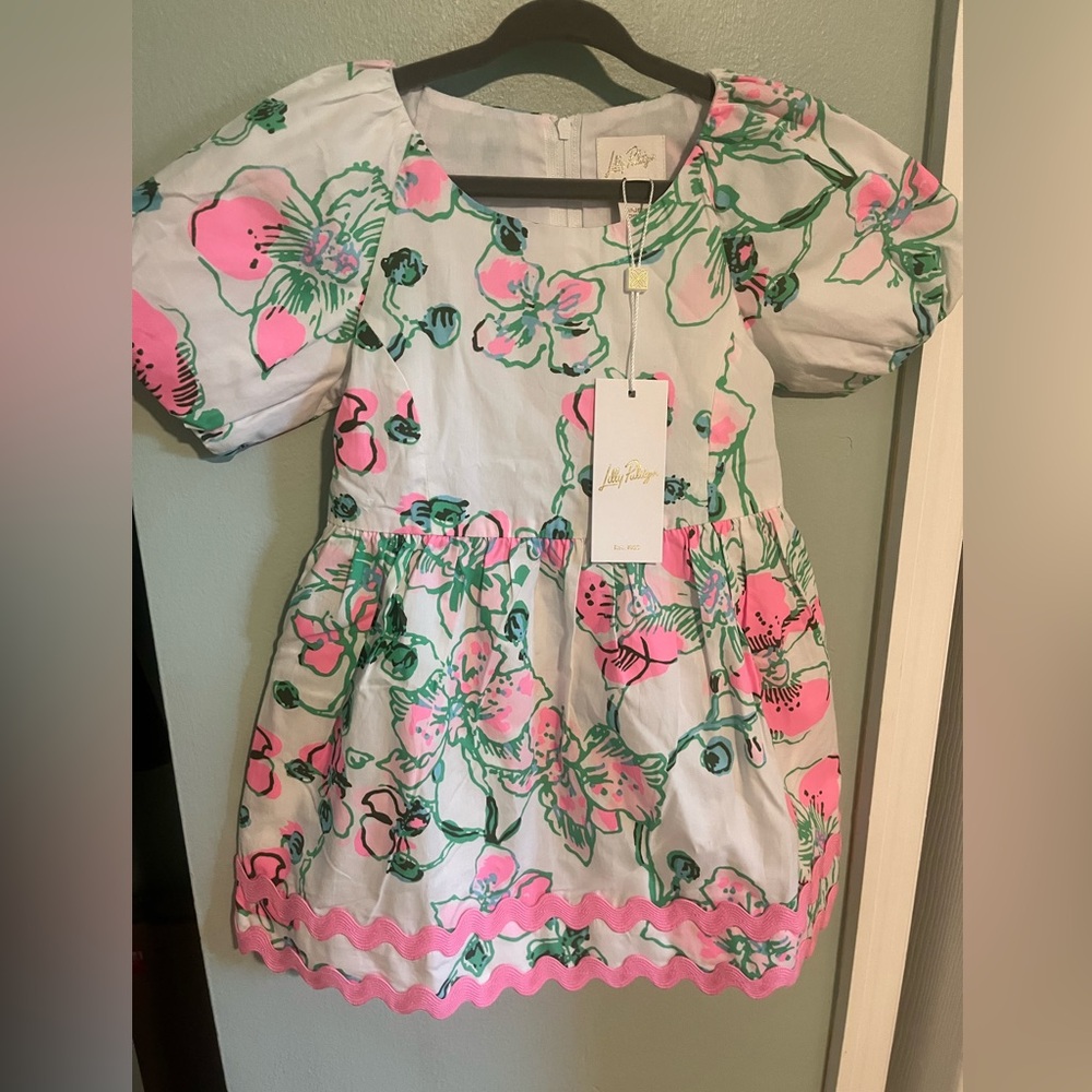 Lilly Pulitzer 3T Easter Dress - White, Pink, Green NWT